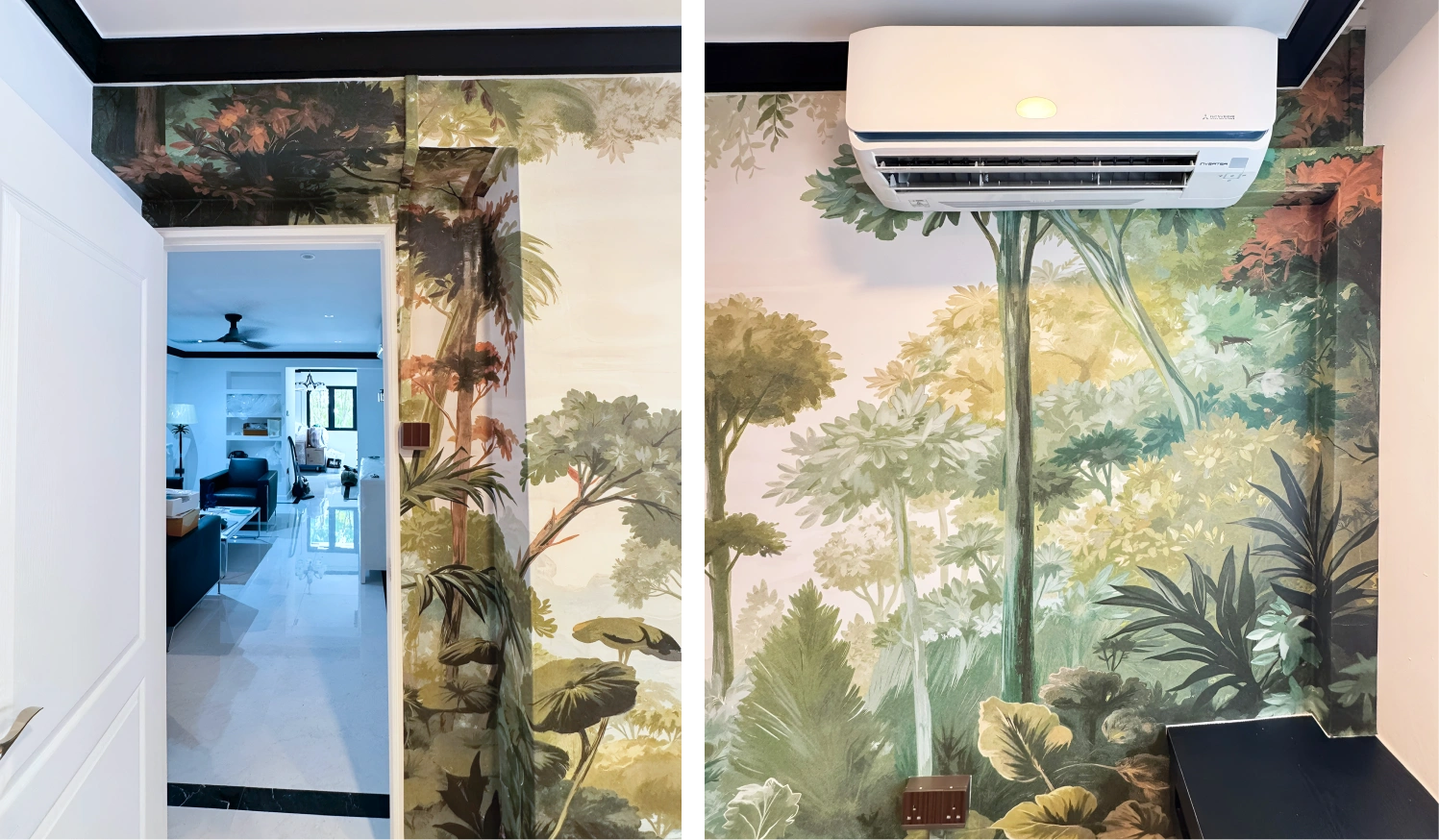 After wallpaper installation